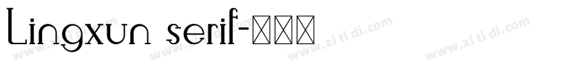 Lingxun serif字体转换